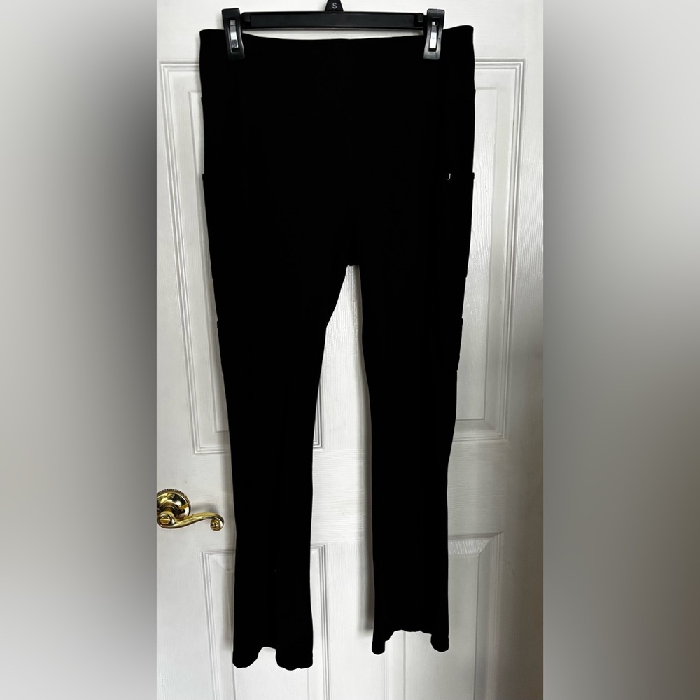 Jaanuu Black Yoga Flare Scrub Pants